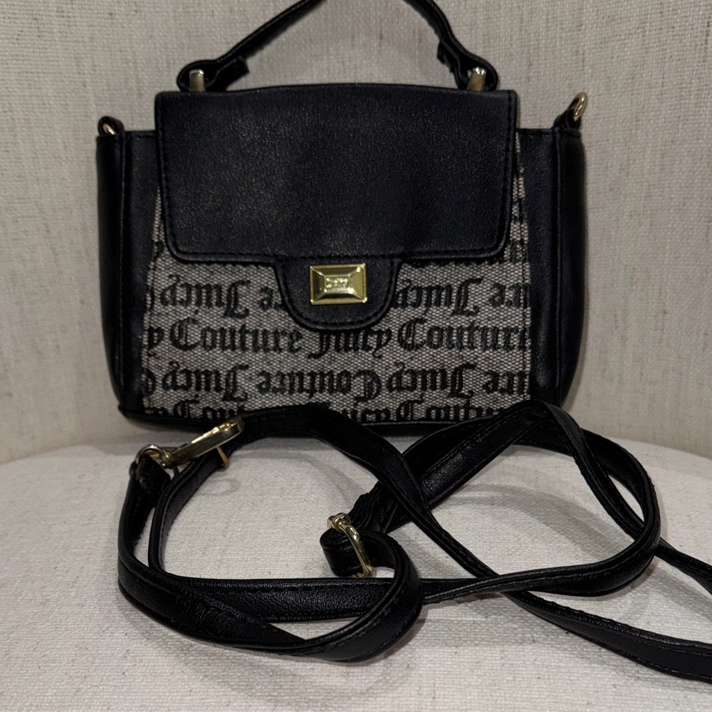 Juicy Couture Black and White Satchel NWOT - Picture 4 of 6